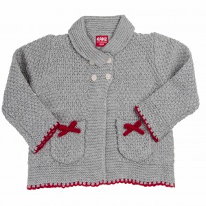 Kanz Strickjacke für Mädchen grau