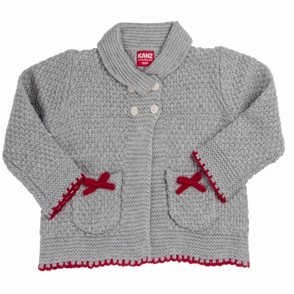 Kanz Strickjacke für Mädchen grau