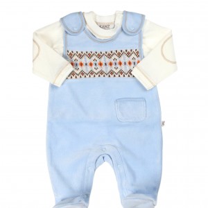 Kanz Nicky-Strampler & Shirt hellblau