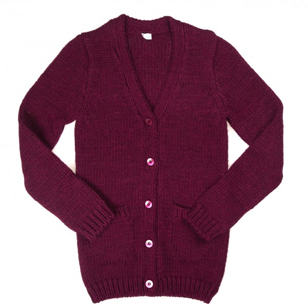 Königsmühle Long-Strickjacke fuchsia pink