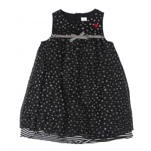 Königsmühle Mädchen Kleid-schwarz