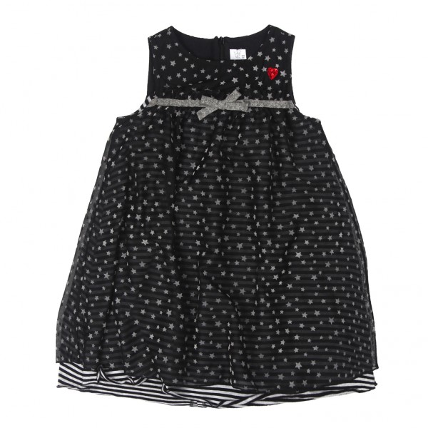 Königsmühle Mädchen Kleid-schwarz