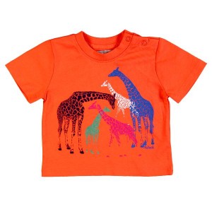 Boboli T-Shirt Giraffe in orange