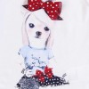 Boboli T-Shirt mit Strasssteinen in weiß