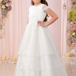 Kommunionkleid Kommunionskleid Kommunion Kleid Kommunionkleid mit Spitze Weiß